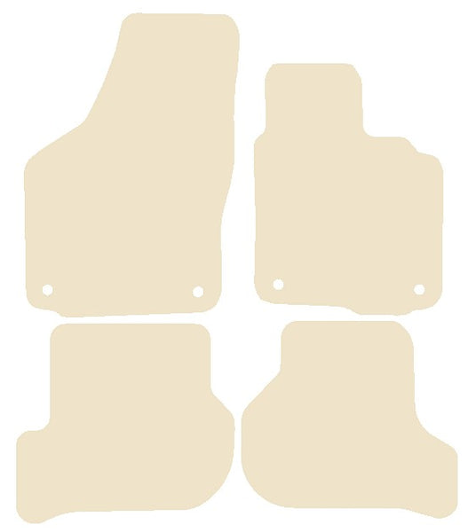 Volkswagen VW  Golf Mk6 2008-2012 Beige Luxury Velour Tailored Car Mats NV HITECH