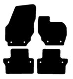 Volvo V70 Manual 2007-2016 Black Tailored Carpet Car Mats NV HITECH