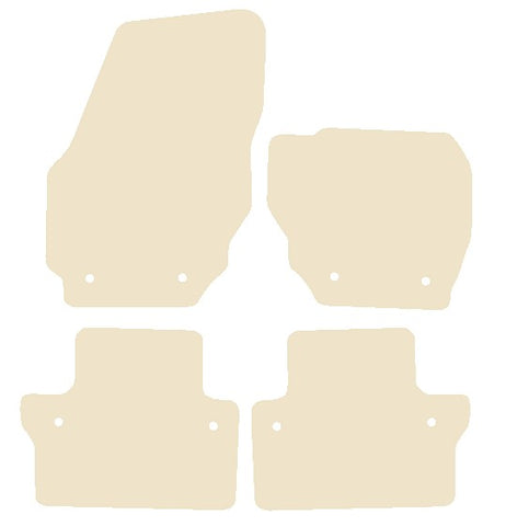 Volvo XC70 Automatic 2007-2016 Beige Luxury Velour Tailored Car Mats NV HITECH