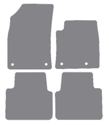 Vauxhall Crossland X 2017 onwards Grey Premium Carpet Tailored Car Mats NV HITECH