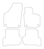 VW Golf Plus (Oval Twist Head Fixings) 2005-2007 Tailored VS Rubber Car Mats