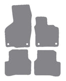 VW Passat (Oval Twist Head Fixings) 2005-2007 Grey Premium Carpet Tailored Car Mats NV HITECH