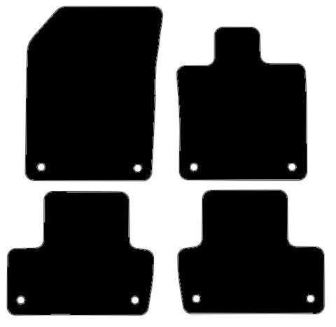 Volvo XC60 2017 onwards Black Luxury Velour Tailored Car Mats NV HITECH