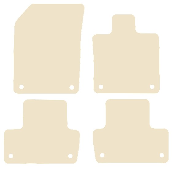 Volvo XC60 2017 onwards Beige Luxury Velour Tailored Car Mats NV HITECH