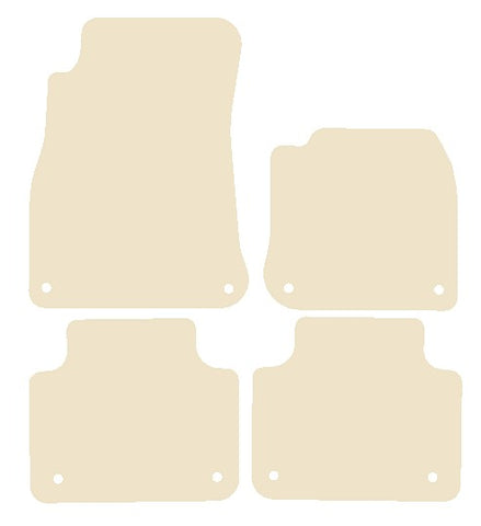 VW Touareg (3rd Gen) 2018 onwards Beige Luxury Velour Tailored Car Mats NV HITECH