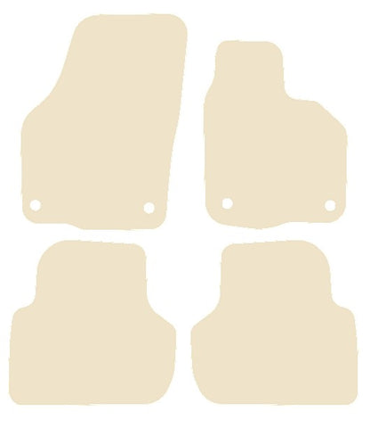 VW Jetta 2011-2019 Beige Luxury Velour Tailored Car Mats NV HITECH