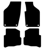 VW Polo 4 Oval Fixings 2002-2009 Black Premium Carpet Tailored Car Mats NV HITECH