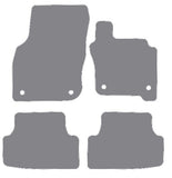 VW Golf Mk8 Mild Hybrid 2020 onwards Grey Premium Carpet Tailored Car Mats NV HITECH