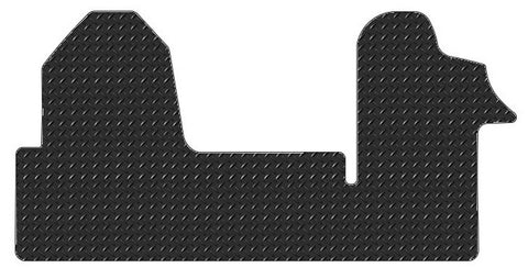 Vauxhall Movano 1Pce Front 2010-2021 Chequered Rubber Tailored Van Mats HITECH