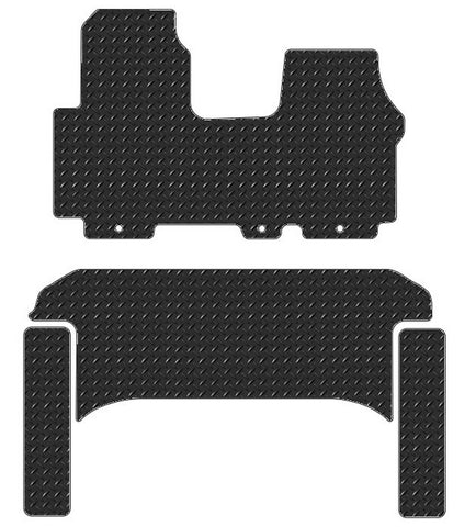 Vauxhall Vivaro A Crewcab 2001-2014 Chequered Rubber Tailored Van Mats HITECH