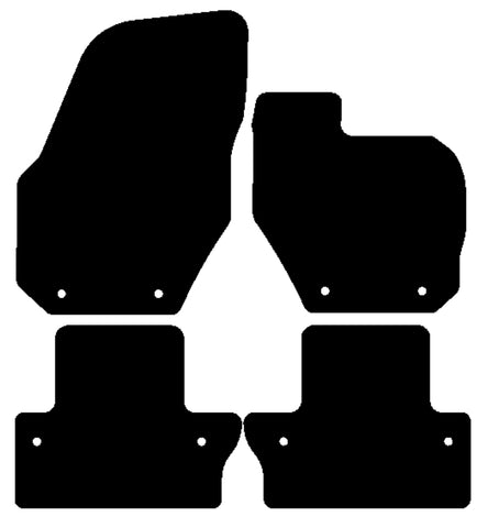 Volvo V60 Manual 2010-2018 Black Luxury Velour Tailored Car Mats NV HITECH