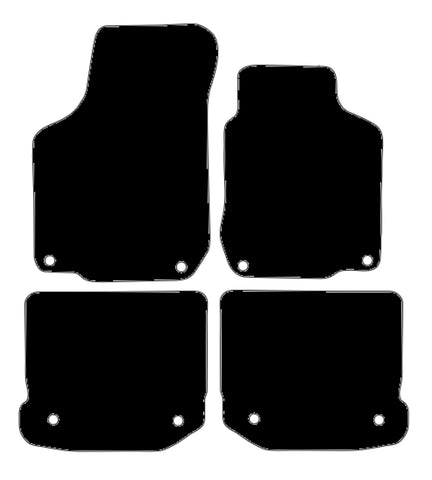 VW Beetle Cabriolet 2003-2010 Black Luxury Velour Tailored Car Mats NV HITECH