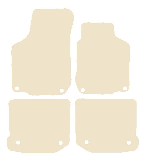 VW Beetle Cabriolet 2003-2010 Beige Luxury Velour Tailored Car Mats NV HITECH