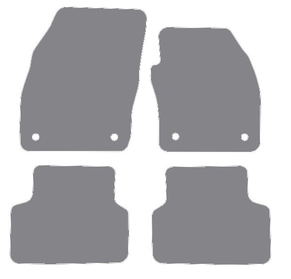 VW T-Cross 2019 onwards Grey Premium Carpet Tailored Car Mats NV HITECH