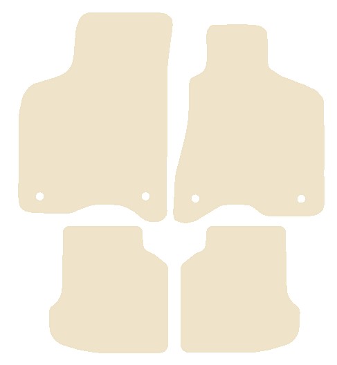 VW Lupo (Round Stud Fix) 1998-2005 Beige Luxury Velour Tailored Car Mats NV HITECH