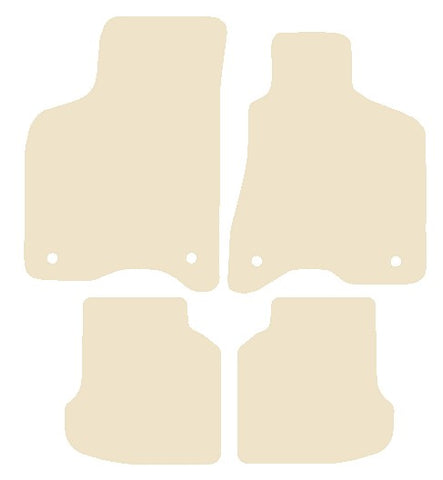 VW Lupo (Round Stud Fix) 1998-2005 Beige Luxury Velour Tailored Car Mats NV HITECH