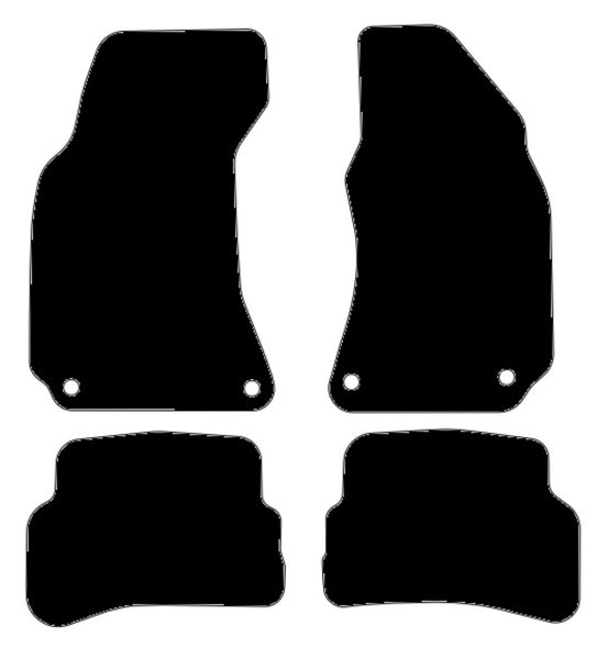 VW Passat Oval Fixings 2000-2005 Black Luxury Velour Tailored Car Mats NV HITECH