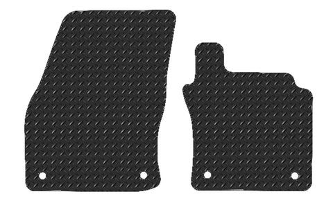VW Caddy Cargo 2021 onwards Chequered Rubber Tailored Van Mats HITECH