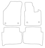 VW Touran OVAL CLIPS Tailored VS Rubber Car Mats 2003-2007