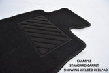 Ford S-Max (Round Fixings) 5 Seater 2011-2015 Black Tailored Carpet Car Mats HITECH