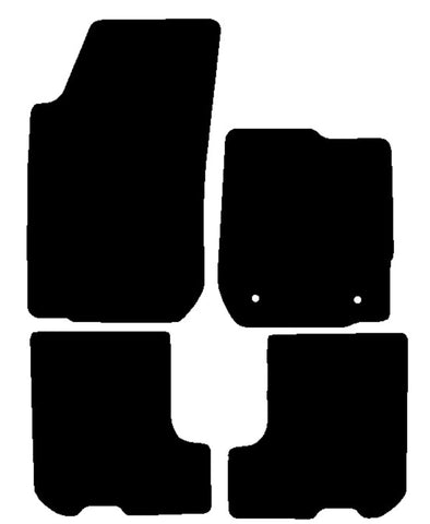 Dacia Sandero 2012-2020 Black Tailored Carpet Car Mats NV HITECH