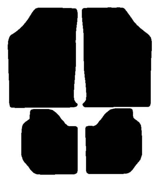 Ford Escort Mk3 / Escort Mk4 1980-1991 Black Tailored Carpet Car Mats NV HITECH