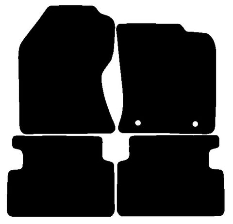 Ford Focus 2002-2004 Black Tailored Carpet Car Mats NV HITECH
