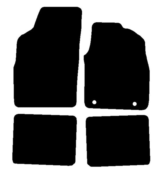 Fiat Panda 2003-2012 Black Tailored Carpet Car Mats NV HITECH
