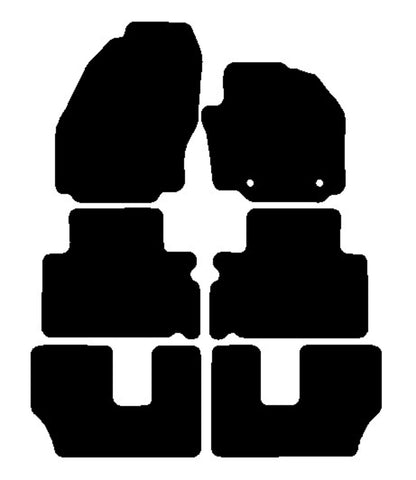 Ford Galaxy Mk3 MPV OVAL FIXINGS 2006-2014 Black Tailored Carpet Car Mats NV HITECH