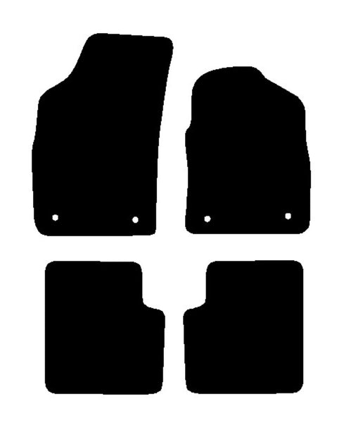 Fiat 500 2014 onwards Black Tailored Carpet Car Mats NV HITECH