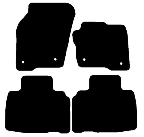 Ford Edge 2016 onwards Black Tailored Carpet Car Mats NV HITECH