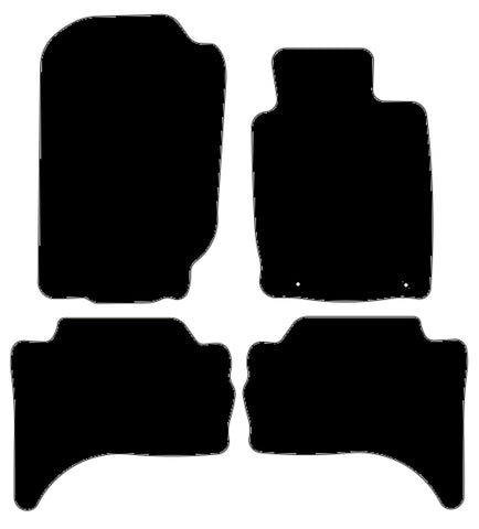 Fiat  Fullback (Without Rear Heater) 2016 onwards Black Tailored Carpet Car Mats NV HITECH