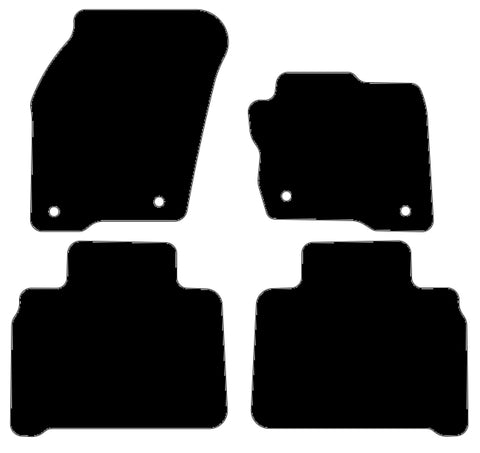 Ford S-Max 2015 onwards Black Tailored Carpet Car Mats NV HITECH