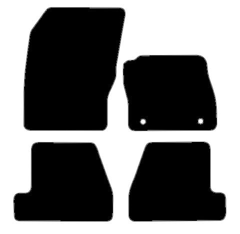 Ford Focus Mk3 (Driver Fixing Only) 2011-2015 Black Tailored Carpet Car Mats NV HITECH