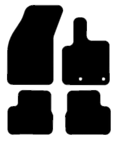 Fiat New 500E (Ev) 2020 onwards Black Tailored Carpet Car Mats NV HITECH