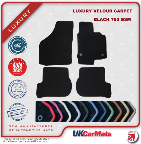 Genuine Hitech Honda Jazz 2015 onwards Black Luxury Velour Tailored Car Mats