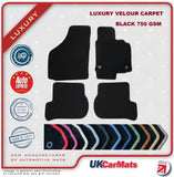 Genuine Hitech VW Golf Mk6 Cabriolet 2011 onwards Black Luxury Velour Tailored Car Mats
