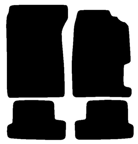 Honda Prelude 1992-1996 Black Tailored Carpet Car Mats NV HITECH