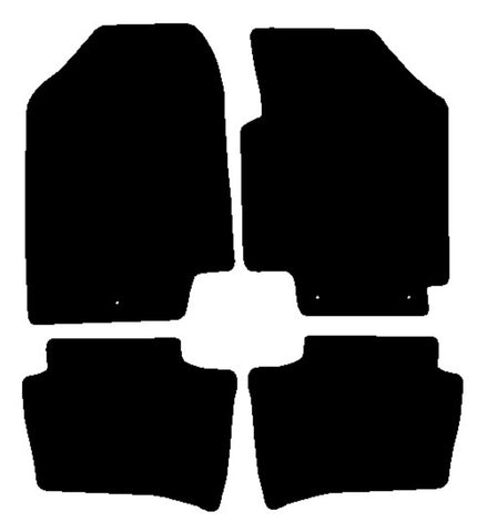 Hyundai i20 (2 Fixings) 2010-2014 Black Tailored Carpet Car Mats NV HITECH