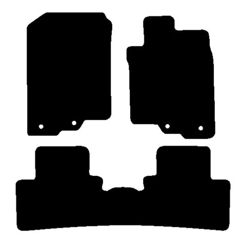 Honda Insight Hatchback 2009-2014 Black Tailored Carpet Car Mats NV HITECH