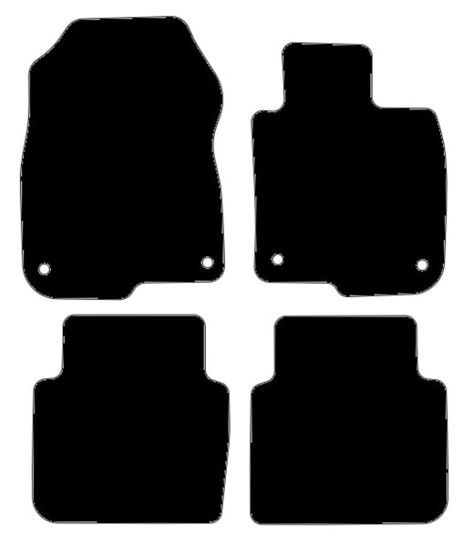 Honda CR-V 2017-2023 Black Tailored Carpet Car Mats NV HITECH