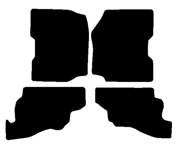 Jeep Wrangler 1986-1997 Black Tailored Carpet Car Mats NV HITECH