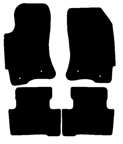 Jaguar X-Type (X400) 2.0/2.2 1999-2003 Black Tailored Carpet Car Mats NV HITECH