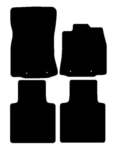 Jaguar XJ Series (X351) LWB Front Eyelets FRONT EYELETS 2009-2019 Black Tailored Carpet Car Mats NV HITECH