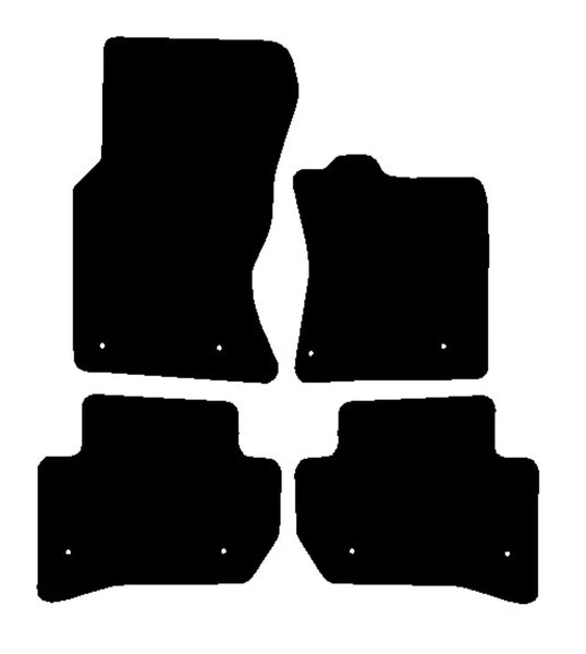 Jaguar F-Pace Manual 2016 onwards Black Tailored Carpet Car Mats NV HITECH
