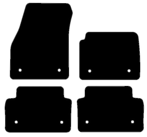 Jaguar E-Pace 2017 onwards Black Tailored Carpet Car Mats NV HITECH