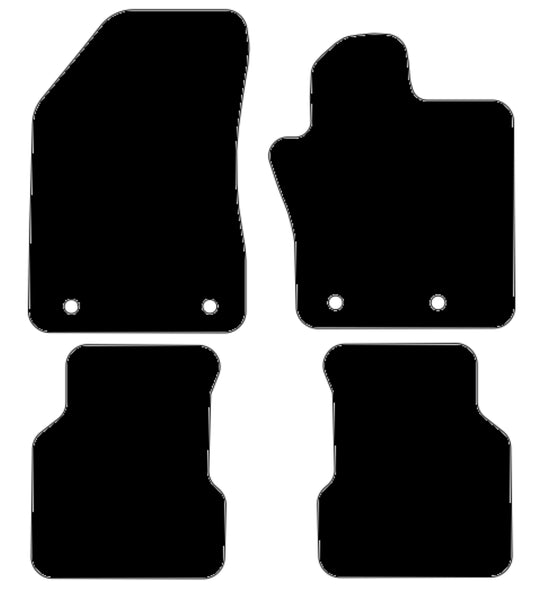 Jeep Compass 2017 onwards Black Tailored Carpet Car Mats NV HITECH