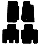 Jeep Wrangler 4Dr (JK) Single Eyelet 2007-2017 Black Tailored Carpet Car Mats NV HITECH