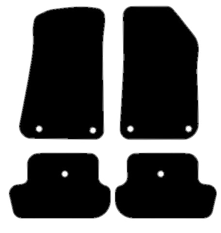 Jeep Wrangler 2Dr (JL) 2018 onwards Black Tailored Carpet Car Mats NV HITECH