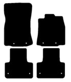 Jaguar XJ Series (X351) SWB (Eyelets Front And Rear) 2009-2019 Black Tailored Carpet Car Mats NV HITECH